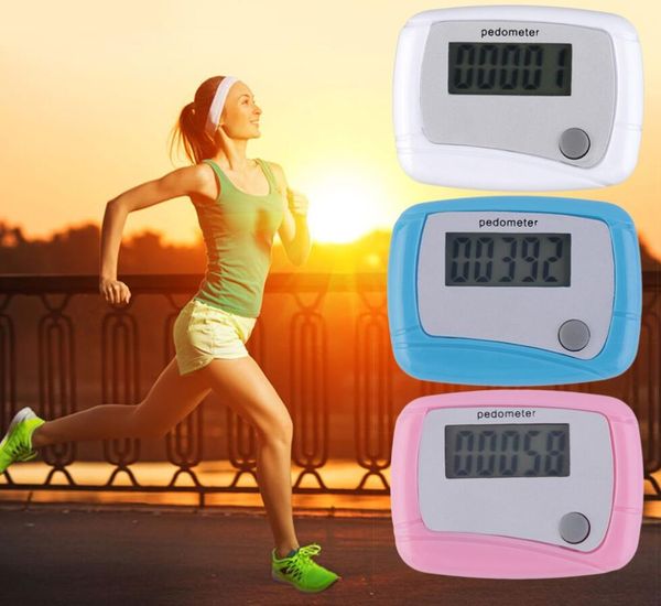 

portable pedometer mini digital lcd running step monofuctional pedometer walking running distance counter with high quality
