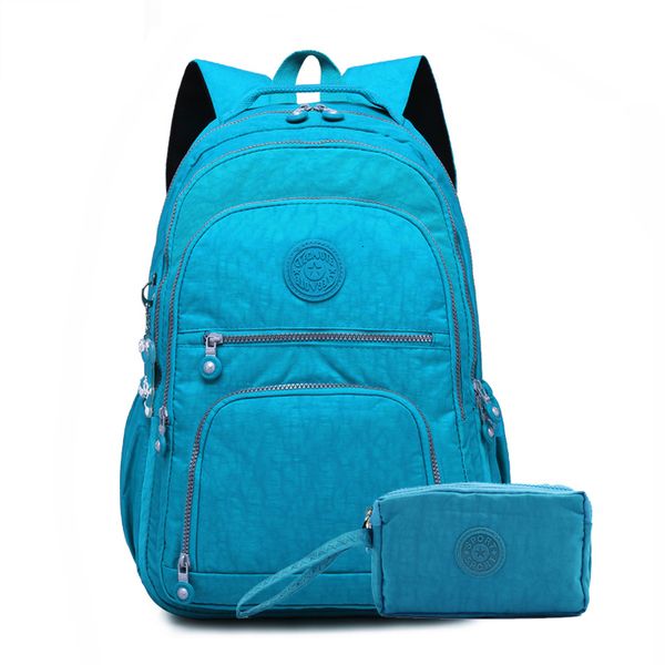 

2pcs/set school backpack for teenage girls mochila feminina women backpacks nylon casual lapbags phone purse female