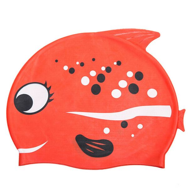

fashion waterproof cartoon kids swimming hat - silicone children swim cap shark swimming hat - silicone children swim cap