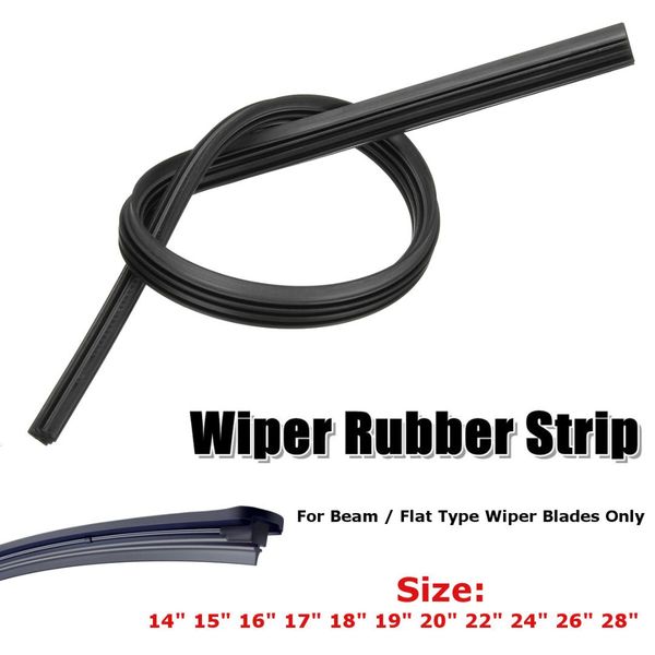 

2pcs 14-28" 6mm universal car vehicle rubber frameless windshield wiper blade rubber refill car windscreen wiper blade refill