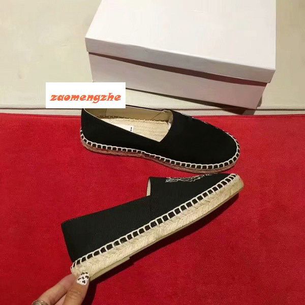 

new embroidered straw shoes with tiger head lazy shoes, Black