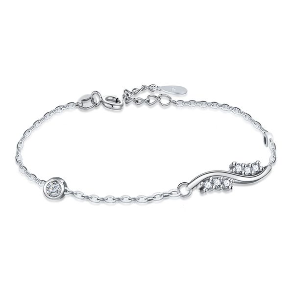 

new punk gothic vintage feather bracelet 100% 925 sterling silver bangle for women charm chain jewelry girl gift mujer pulseras, Black