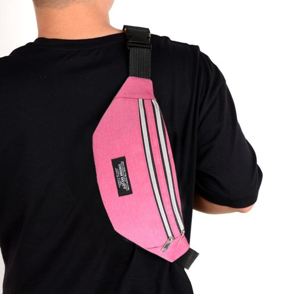 

oxford cloth waist belt bag sports travel chest phone fanny zipper pouch mini cloth bag sports fitness chest purse