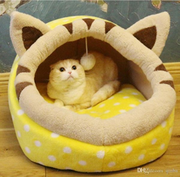 

pet cat litter kennel round plus velvet winter warm mattress soft plush cat supplies small and medium dogs can demolition wash teddy wo
