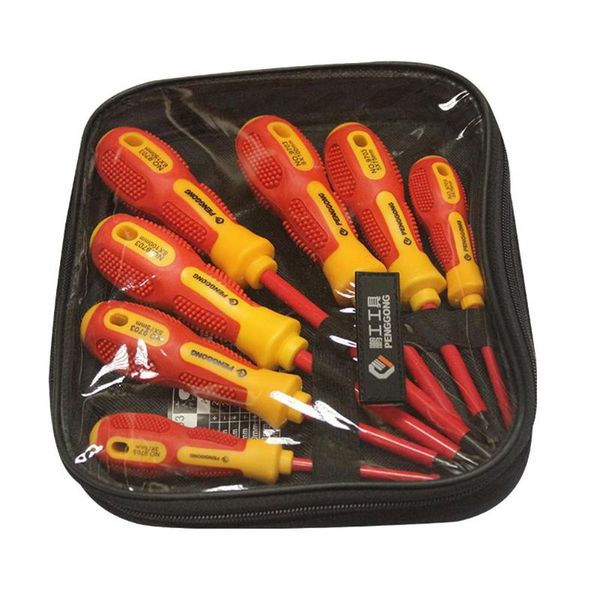 

durable 7pcs/set multifunctional electrical insulation screwdriver combination tool utilities installation maintenance tool