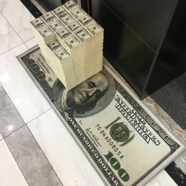 

personalized us dollar creative carpet fashion clothing store carpet entrance rectangular modern strip bedroom bedside blanket floor mat