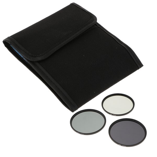 

3-piece multi-coated glass filter kit (77mm nd2 nd4 nd8) for 77mm dslr lens