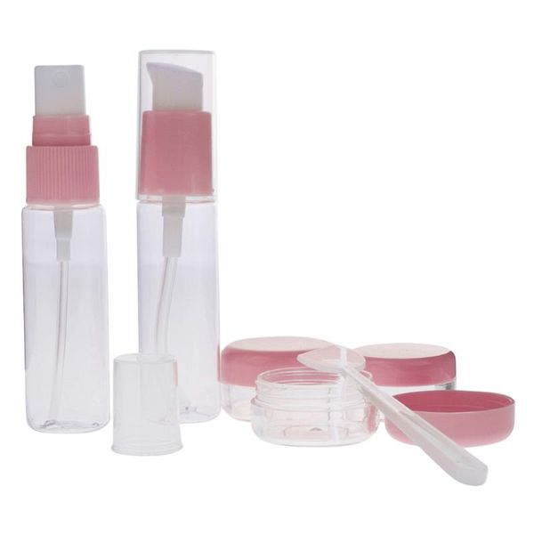 

5pcs plastic travel size bottles liquid foundation lotion container set