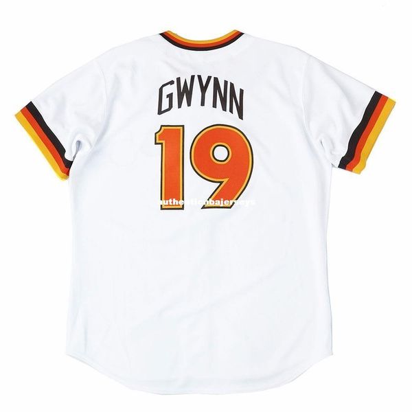 

majestic san diego #19 tony gwynn tbtc home white jersey mens stitched wholesale big and tall size xs-6xl baseball jerseys, Black;blue