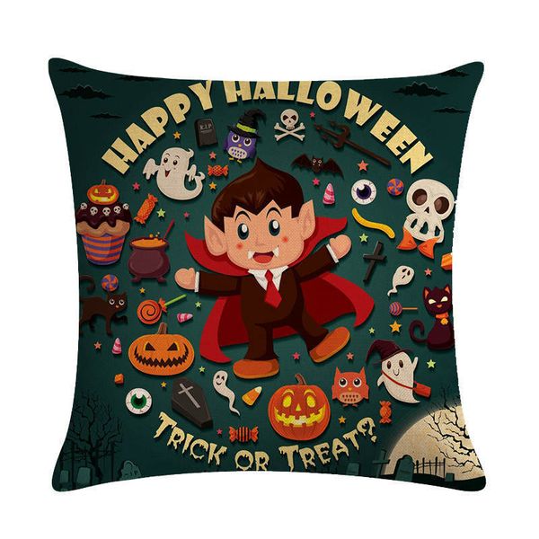 

45см * 45см хэллоуин наволочка тыквенных привидений cat наволочка диван талии throw подушка обложка home decor zy702