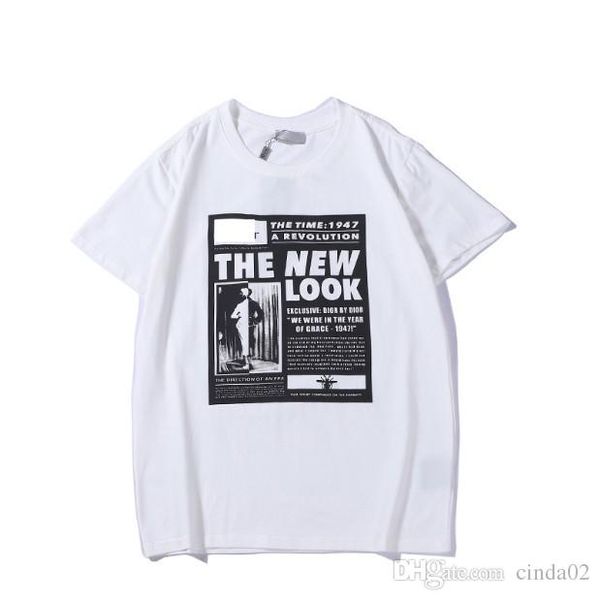 

19ss mens конструктора футболки мужские короткие футболки хлопок одежда женщин конструктора t shirt, White;black