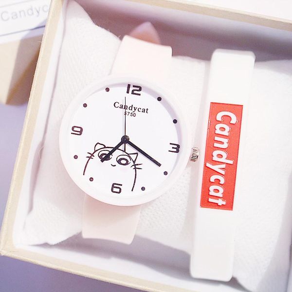 

candy cat children's watch silicone fashion sports cute simple children's watch girl gift relogio infantil montre enfant reloj kha, Blue