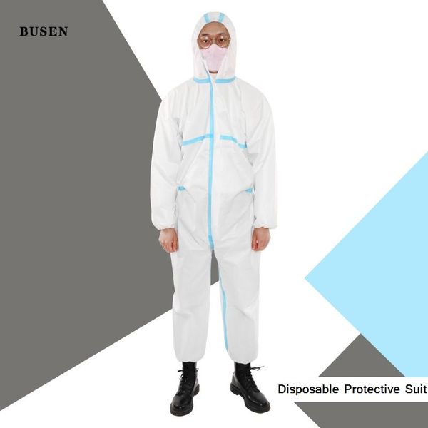 

сиамский изолирующий халат с капюшоном мужская женская защитная одежда обычный одноразовый защитный костюм (нестерильный) комбинезон
