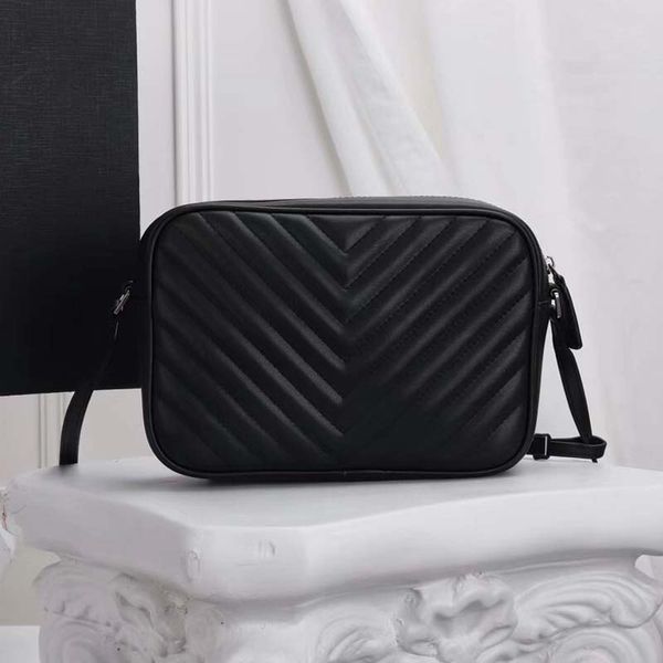 

calf leather brand black leather shoulder bag women cross body bag fashion luxury designer the quality