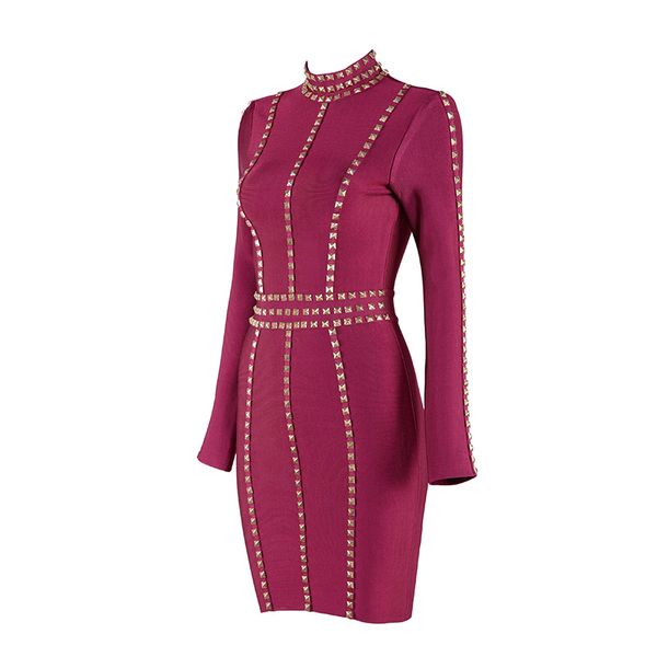 

2019 autumn and winter new women's long-sleeved beaded solid color round neck dress, White;black