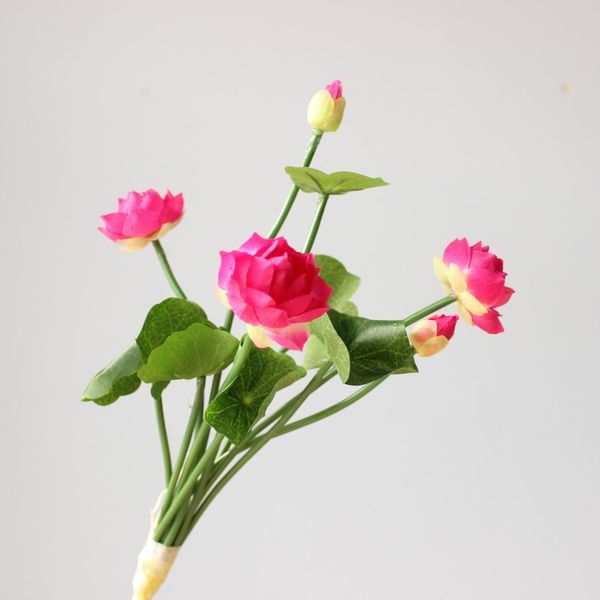 

1pc mini artificial silk lotus bud fake flower home garden wedding decoration