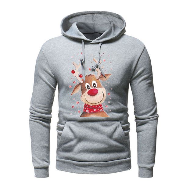 

christmas hoodies men 2018 fashion hoodies brand mens xmas elk deer 3d print sweatshirt hip hop new autumn winter hoodie mens, Black