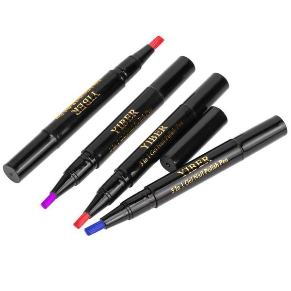 

new nail polish nail pen 3 in 1 one-step gel pen gel sticker polish t6j0