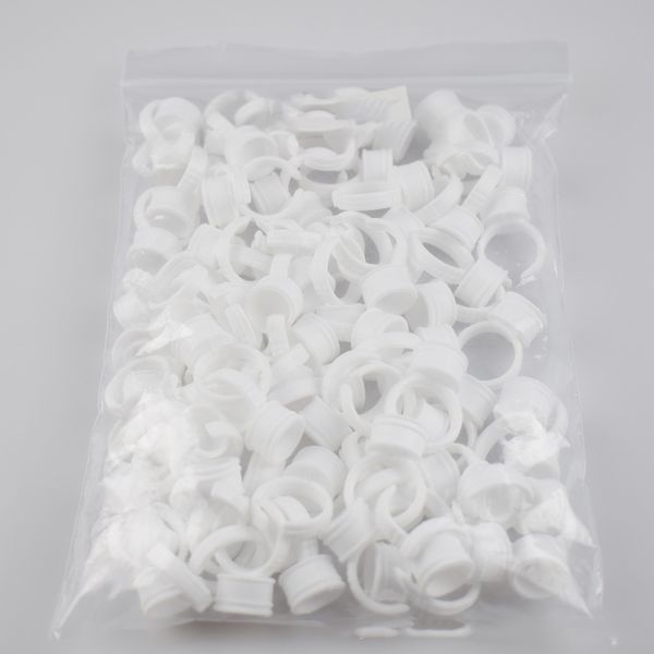 

200pcs disposable permanent makeup ring tattoo ink eyebrow lip tattoo pigments holder rings container/cup tattoo ink