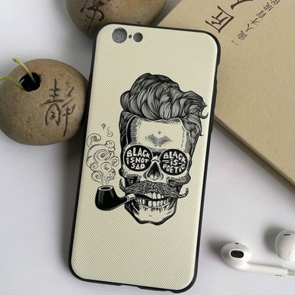 

designer phone case iphone xs max xr x/xs 6 7 8 huawei fashion men smoking print phone case personality tpu soft shell 7 style