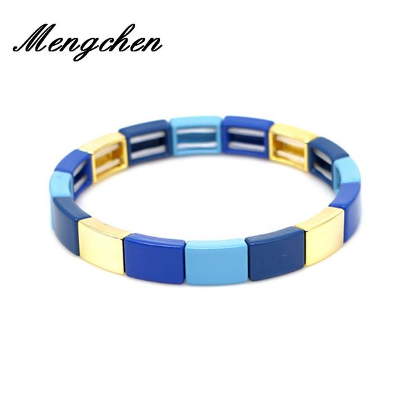 

bohemian multicolor радуга браслет женщина summer beach эмаль tile браслеты дружба jewelry, Black