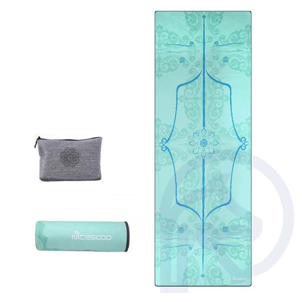 

microfiber non-slip yoga blanket portable folding printing travel yoga mat cover sweat-absorbent fitness pilates towel