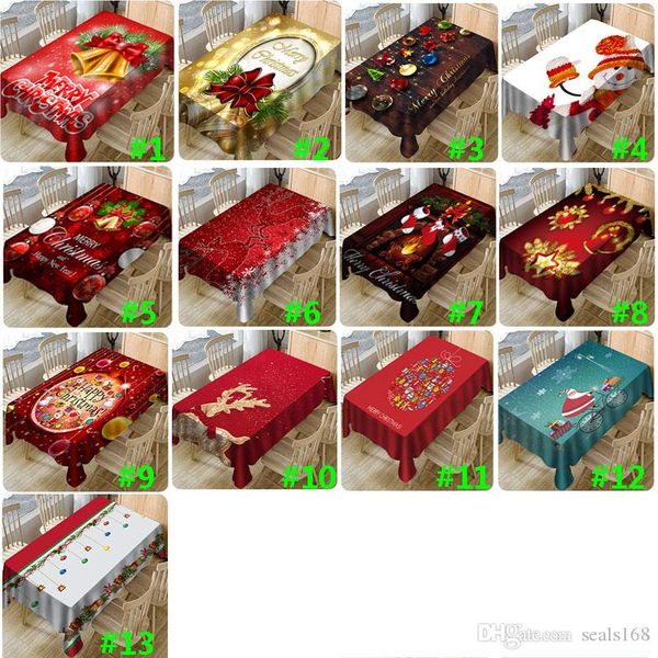

table cloth new year christmas 3d printed waterproof full polyester tablecloth christmas decorations home table cover dhl hh9-2573