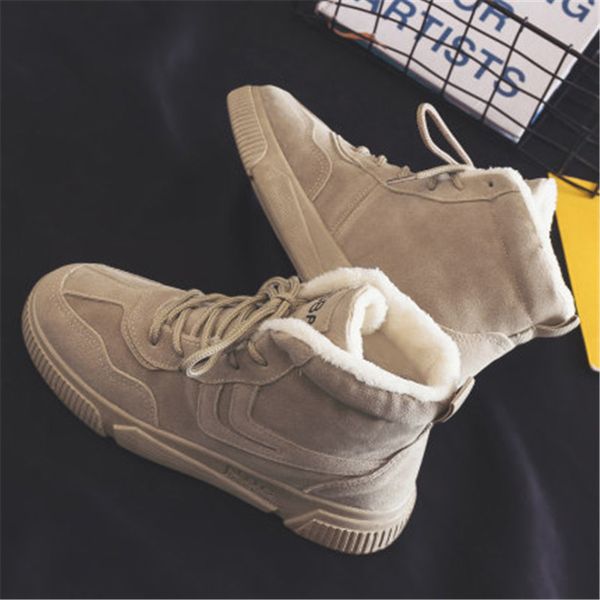 

classic women snow boots thick plush warm ladies shoes female faux suede winter ankle boots fashion sweet girls student shoes, Black