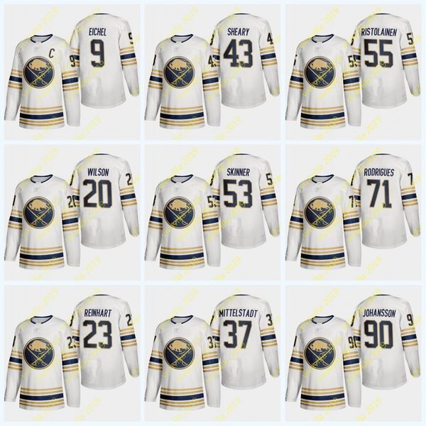 

9 Jack Eichel Buffalo Sabres 50th Patch Third Jersey 53 Jeff Skinner 26 Rasmus Dahlin 55 Rasmus Ristolainen 23 Sam Reinhart 71Evan Rodrigues