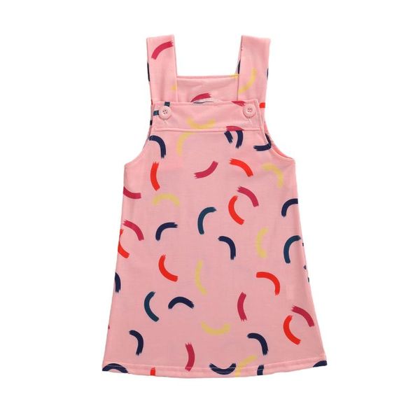 

2020 baby summer clothing infant kids girls autumn sweet colorful dresses button suspender skirt children casual dress clothes, Red;yellow