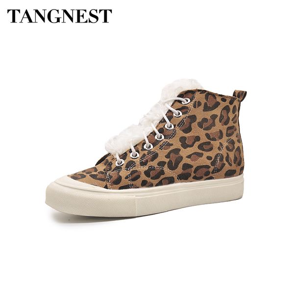 

tangnest new women's ankle boots lace up western boots casual flat with round toe cotton fabric shoes size 35-40 xwx7280, Black