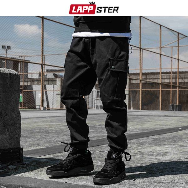

lappster men streetwear hip hop joggers pants 2019 mens pockets baggy cargo pants male korean style sweatpants black trousers
