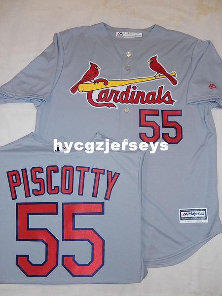 

baseball sc #55 piscotty sewn shirt jersey gray mens stitched jerseys big and tall size xs-6xl for sale, Black;blue