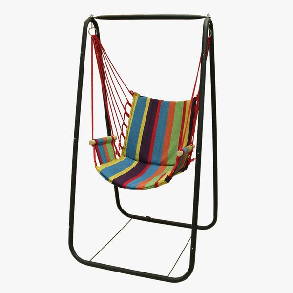 

portable leisure cotton hanging chair breathable comfortable dormitory swing hammock indoor outdoor chair with removable shelf