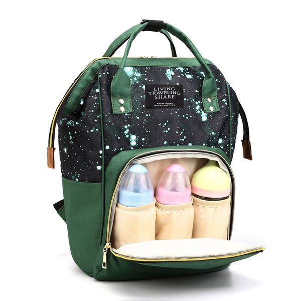 

multifunction mummy baby bags large capacity bottle storage backpack for stroller fashion diaper bag waterproof bzt064a