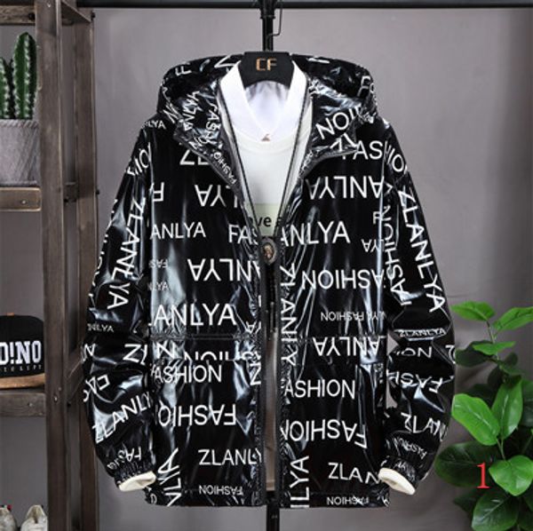 

brand men's jacket hip-hop shiny jacket designer men's autumn spring jackets fashion streetwear slim hooded jacket 3 colors ph-qf1, Black;brown