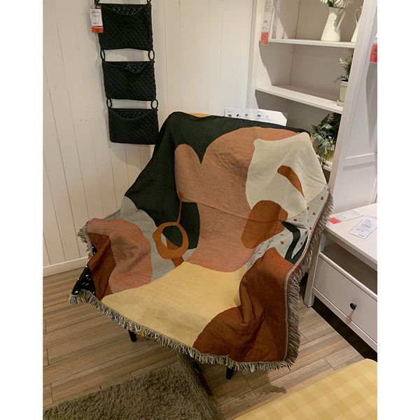 

турецкий серьга девочка гобелен blanket этнический стиль диван кресло броски одеяло хлопок большой cobertor с кисточкой jf26