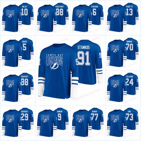 

Tampa Bay Lightning jerseys 21 Brayden Point 91 Steven Stamkos 77 Victor Hedman 86 Nikita Kucherov Andrei Vasilevskiy Johnson McDonagh