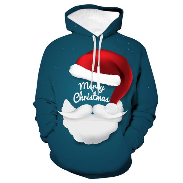 

3d santa claus sweatshirts hoodies men hoodies brand hoodie anime tracksuits casual pullover drop ship hoody men, Black