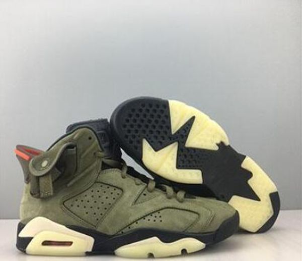

с box 2019 мужские баскетбольные кроссовки обувь 6s среднего olive suede открытый спортивная обувь для мужчин бренд дизайнерские тренеров us