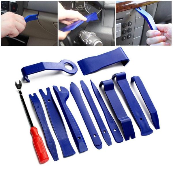 

12pcs portable auto car radio panel door clip panel trim dash audio removal installer tools repair tool kit hand tools hot