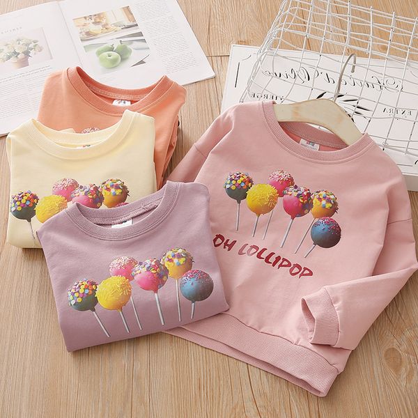 

baby cartoon protective clothing 2019 spring new girl children's round collar pullover long sleeve fashion toddler girl clothes, Black