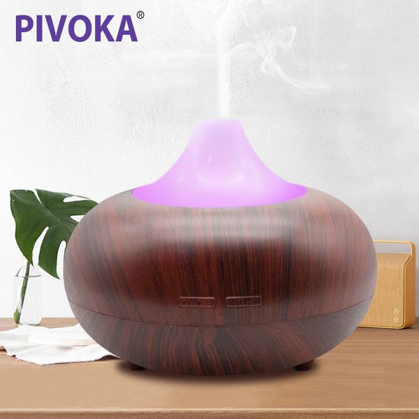 

pivoka 300 мл электрический usb увлажнитель воздуха эфирное масло ароматический диффузор древесный туман чайник ароматерапия для дома 7 цвет