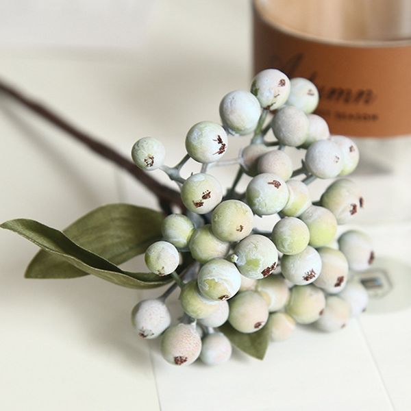 

4pcs artificial berry green home garden balcony foam bean fruit wedding party fake flowers decoration