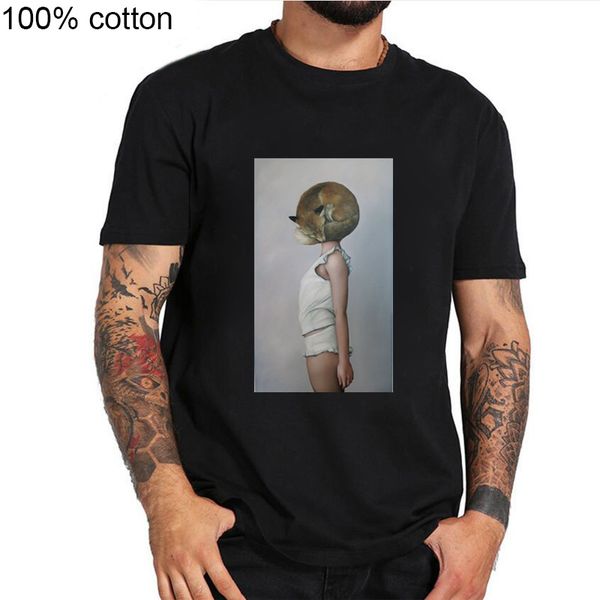 

2019 ulzzang aesthetic funny tshirt abstract flowers animal cotton o neck t shirt plus size short sleeve brand man t-shirt femme, White;black