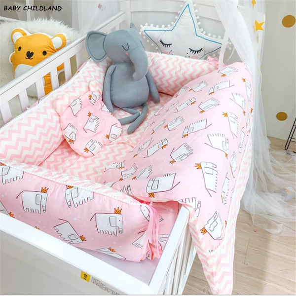 

newborn baby bedding set 3pcs/set baby cot bumpers blankets newborn pillow 100% cotton cartoon infant bed bumper