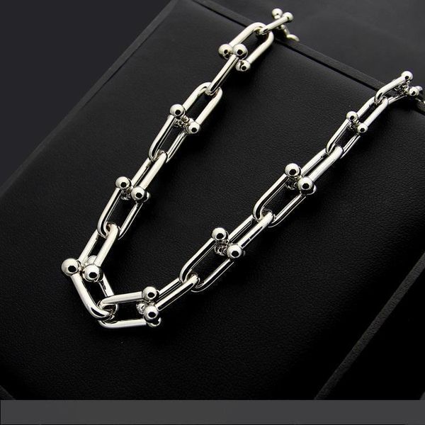 

горячие дизайнер новая дизайнерская марка t письмо u shape necklacetemperament для женщин charm любовь ожерелье ювелирные изделия оптом, Silver