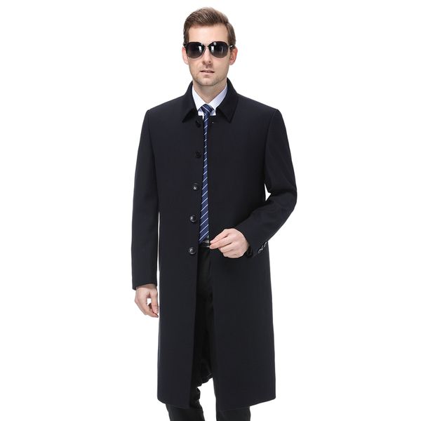 

2019 men jacket coat long section fashion trench coat men windbreaker brand casual fit overcoat jacket outerwear large size 5xl, Black;brown