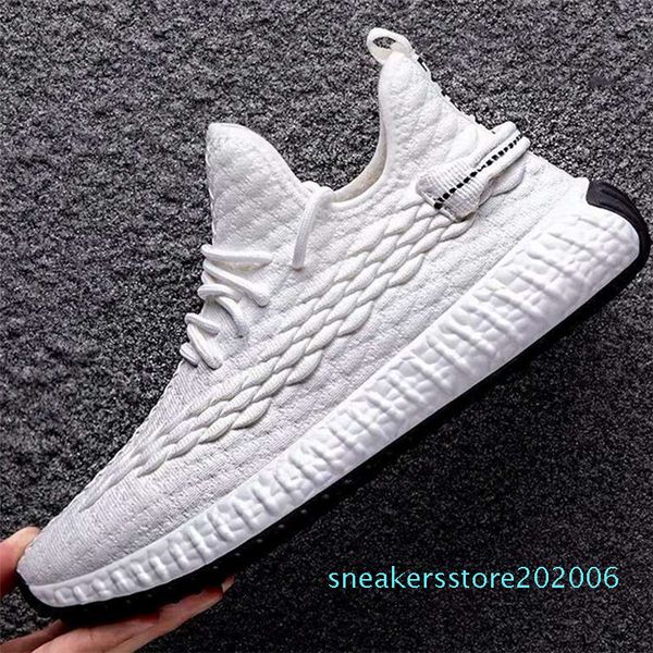 

fall fly knitting shoes slip-on footwear american spring casual shoes teenage leisure skate sneaker fly woven flat plimsolls s06, Black