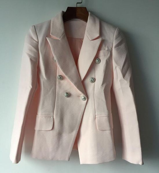 

elegant for women suit jacket coat 2020 new double breasted brand runway designers blazer femme clothes top, White;black